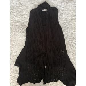 Madison Women’s Petite S Sleeveless Open Black Design Cardigan. Cute, Fun